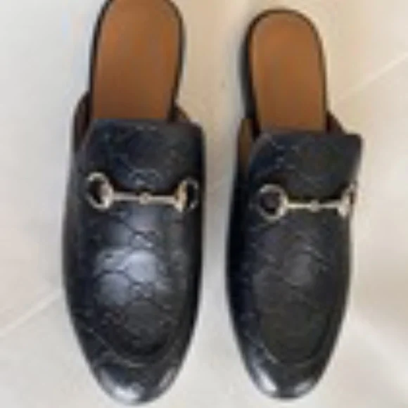 GUCCI GG Monogram Princetown Horsebit Leather Slip-On Loafer Black Size 8.5 NIB - Picture 3 of 9